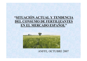 situación actual y tendencia del consumo de fertilizantes en el