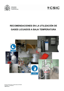 RECOMENDACIONES EN LA UTILIZACIÓN DE GASES LICUADOS