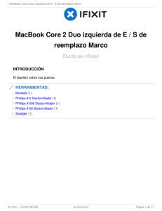 MacBook Core 2 Duo izquierda de E / S de reemplazo Marco