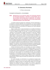 Aulas Ocupacionales - Boletín Oficial de la Región de Murcia
