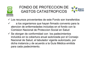 FONDO DE PROTECCION DE GASTOS CATASTROFICOS