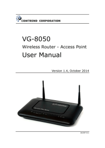 VG-8050 User Manual