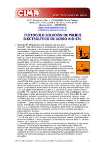 Protocolo solucion de pulido electrolitico de