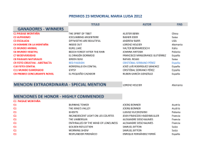 GANADORES - WINNERS MENCIONES DE HONOR