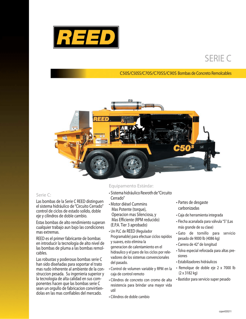 Serie C - REED Concrete Pumps