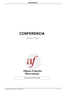 conferencia - Alianza Francesa de Bucaramanga