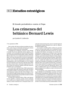 Los crımenes del brita´nico Bernard Lewis