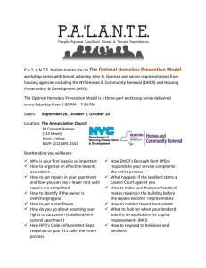 PA`LANTE Harlem invites you to The Optimal Homeless Prevention