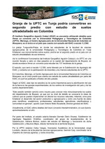 Granja de la UPTC en Tunja podría convertirse en segundo predio
