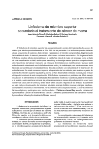 Linfedema de miembro superior secundario al tratamiento de cáncer