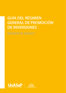 GUÍA DEL RÉGIMEN GENERAL DE PROMOCIÓN DE INVERSIONES