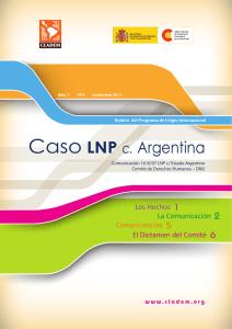 Caso LNP c. Argentina - Derecho de la victima