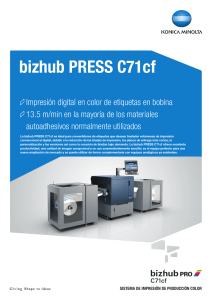 Hoja de datos bizhub PRESS C71cf, PDF