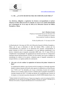 Y a mí…, ¿cuánto me devolverá mi compañía eléctrica?