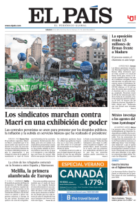 Los sindicatos marchan contra Macri en una exhibición