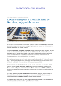 La Generalitat pone a la venta la Borsa de Barcelona, su joya de la