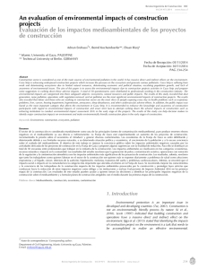 An evaluation of environmental impacts of construction projects