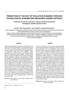 prediction of the day of ovulation in mares through