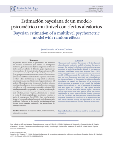 Estimación bayesiana de un modelo psicométrico multinivel con