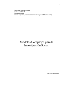 Modelos Complejos para la Investigación Social ()