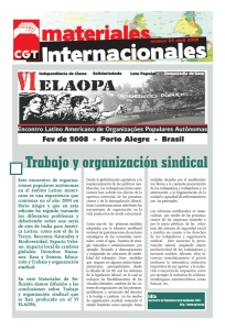 Trabajo y organización sindical - In