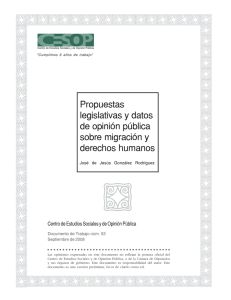 Propuestas legislativas y datos de opinión pública sobre migración