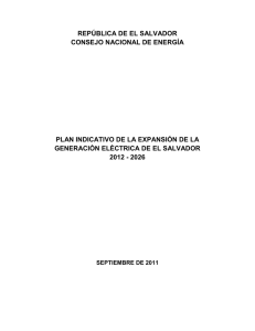 Plan indicativo de expansión de la generación eléctrica de El