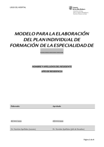 Modelo de realización del plan individual de formación