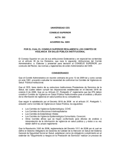 Acuerdo 0205 REGLAMENTA LOS COMITÉS DE