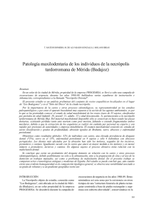 Patología maxilodentaria de los individuos de la necrópolis