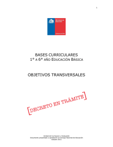 Objetivos Transversales Bases Curriculares 2012