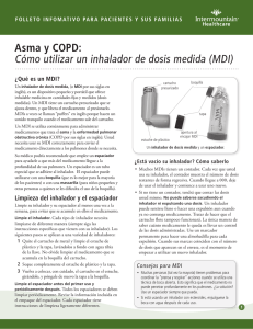 Cómo utilizar un inhalador de dosis medida (MDI)