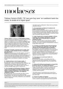 Tatiana Valoira (EAE): “El `see now buy now` no cambiará tanto las