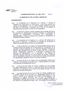 Acuerdo - Ministerio del Trabajo