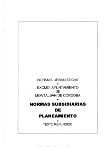 normas subsidiarias - Ayuntamiento de Montalbán de Córdoba