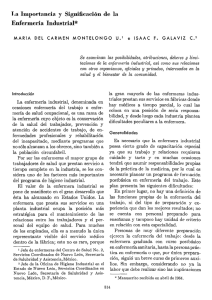 La Importancia y Significación de la Enfermería Industrial*