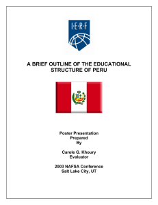 a brief outline of the educational structure of peru