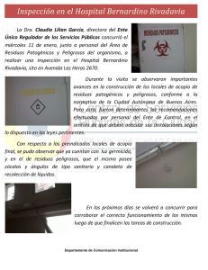 Inspección en el Hospital Bernardino Rivadavia