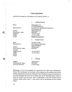 Lease agreement - Ministerio de Relaciones Exteriores de Chile