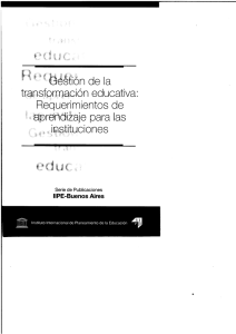 Gestión de la transformación educativa - unesdoc