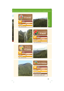 Cordillera El Cóndor 245 - Sistema Nacional de Áreas Protegidas