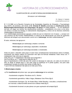 CLASIFICACIÓN DE LAS METATARSALGIAS BIOMECANICAS (de