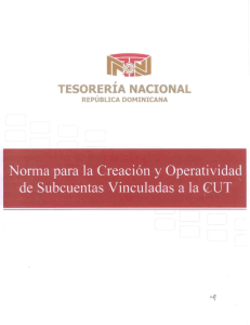 norma para la creacion y operatividad de subcuentas vinculadas a