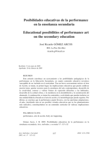 Posibilidades educativas de la performance en la enseñanza