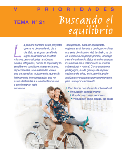 TEMA Nº 21: Buscando el equilibrio