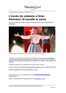 L`excés de catalans a Gran Hermano 16 escalfa la xarxa