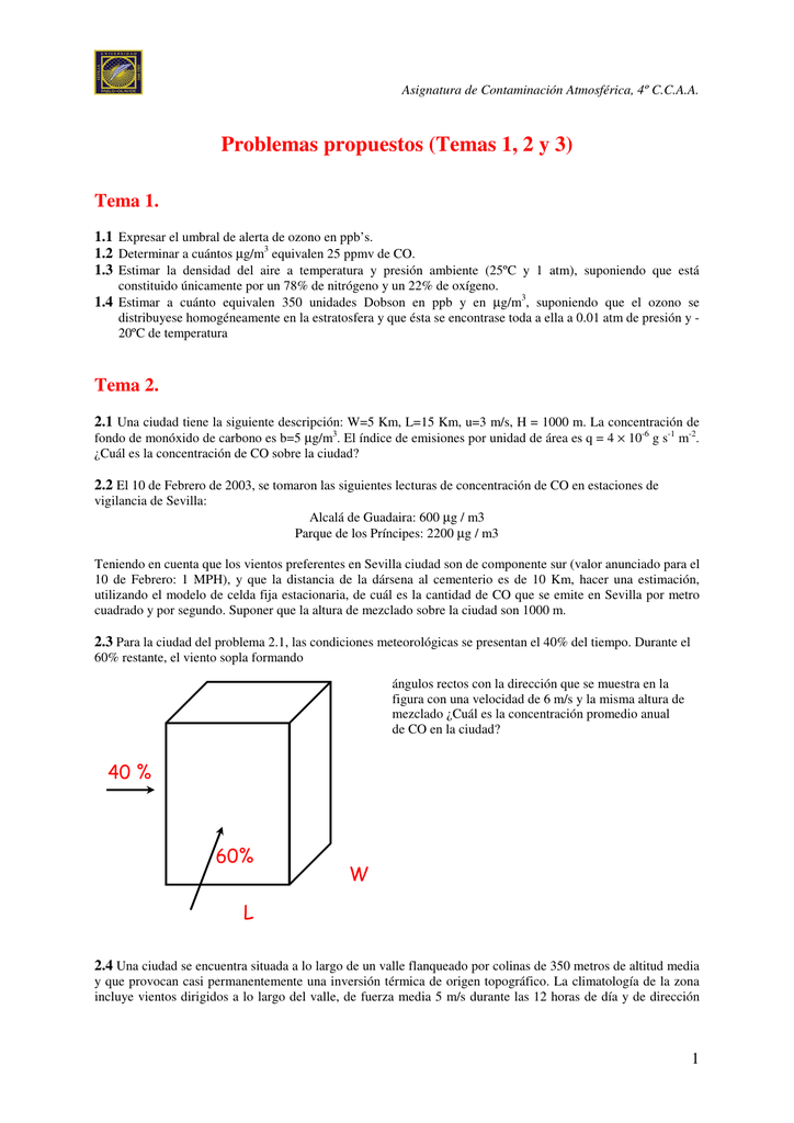 Problemas Propuestos (Temas 1, 2 Y 3)