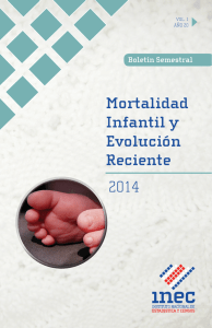 Mortalidad Infantil y Evolución Reciente 2014