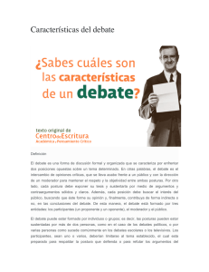 Características del debate - Blog de la Universidad de las Américas