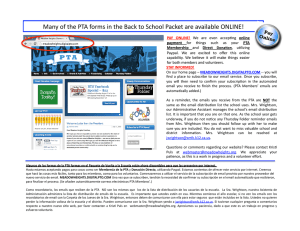 Many of the PTA forms in the Back to School Packet are available